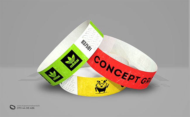 custom printed event paper wrist bands